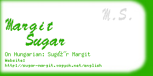 margit sugar business card